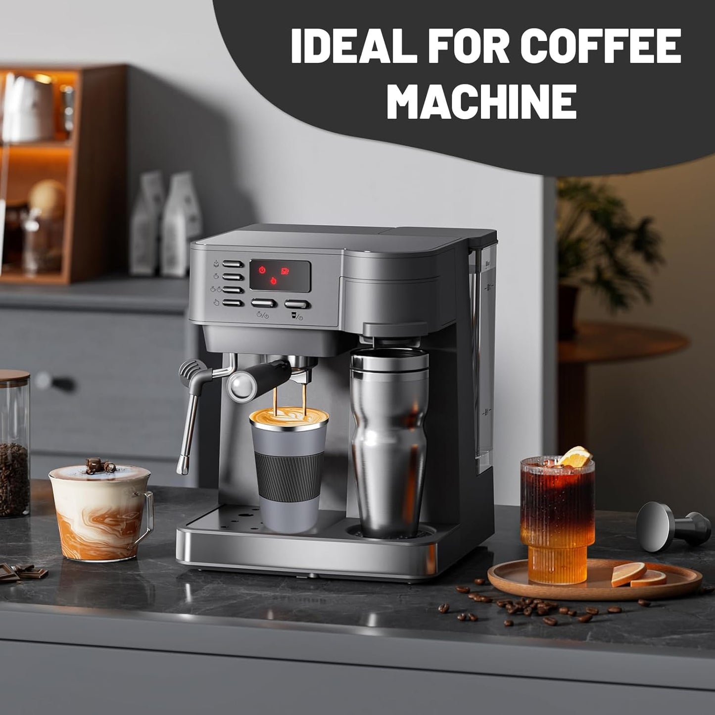 Insulated Coffee Tumblers with Flip Lid 12oz / 17oz, Stainless Steel Travel Coffee Mug Leak Proof, Vacuum Insulated Coffee Mug Reusable Cup, Keeps Cold and Hot for Coffee Tea