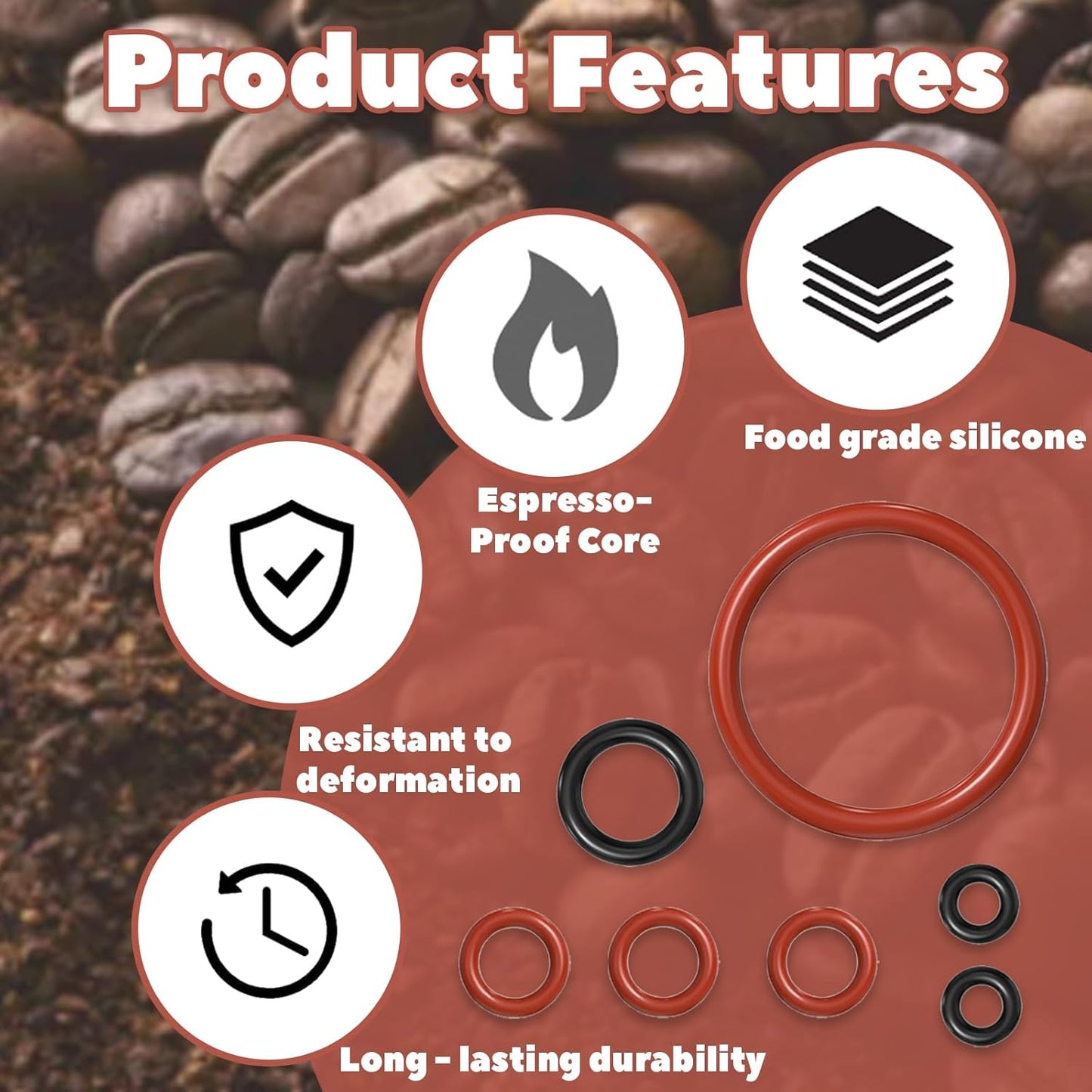 2 Set (30 Pcs) Silicone O Ring Kit for Saeco, O Rings for Gaggia Coffee Machine, O Ring Repair Kit for Fully Automatic Coffee Machines, Coffee Maker Part for Boiler Outlet Pin & Brew Unit