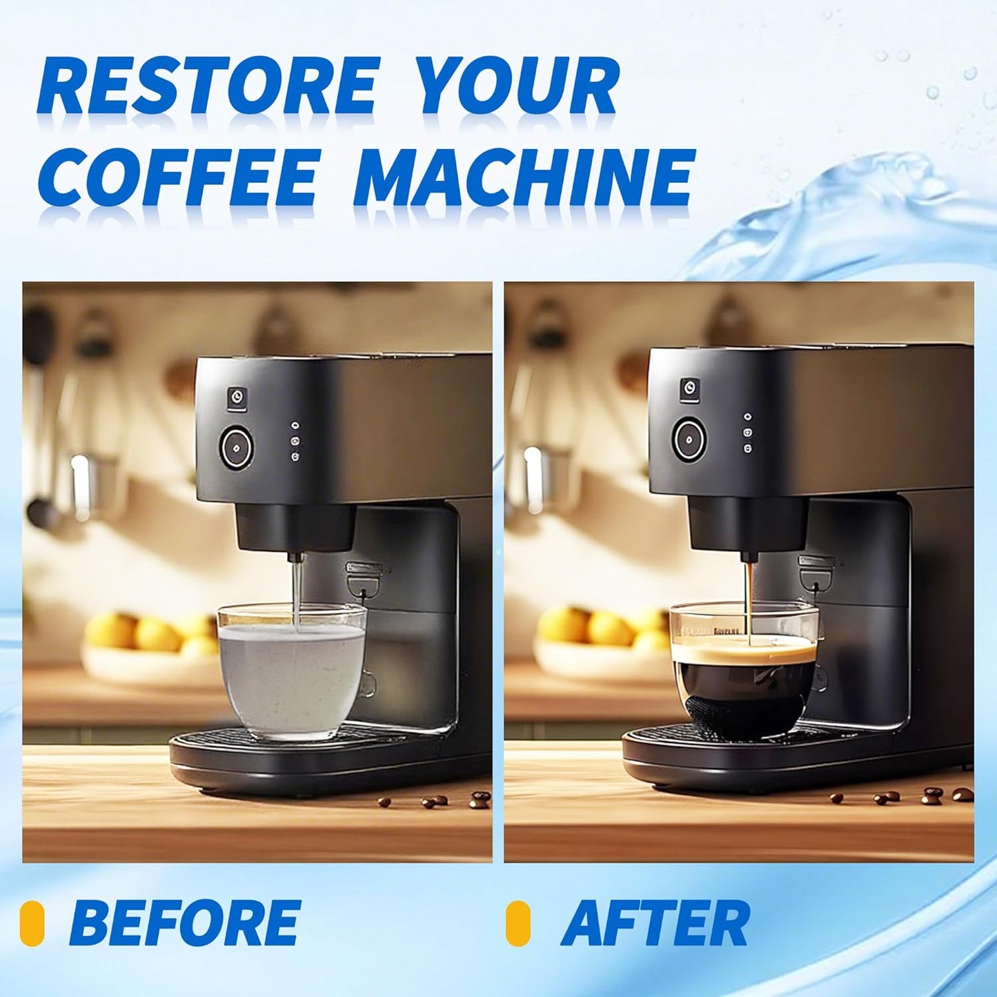 48 Pack Coffee Machine Descaler &Cleaner Tablets-2-Years Supply,Deep Cleans Limescale&Coffee Oils,Universal for Single-Serve Pod,Drip,Espresso Makers,Eliminates Odors&Residue-Free for Keurig Descaling