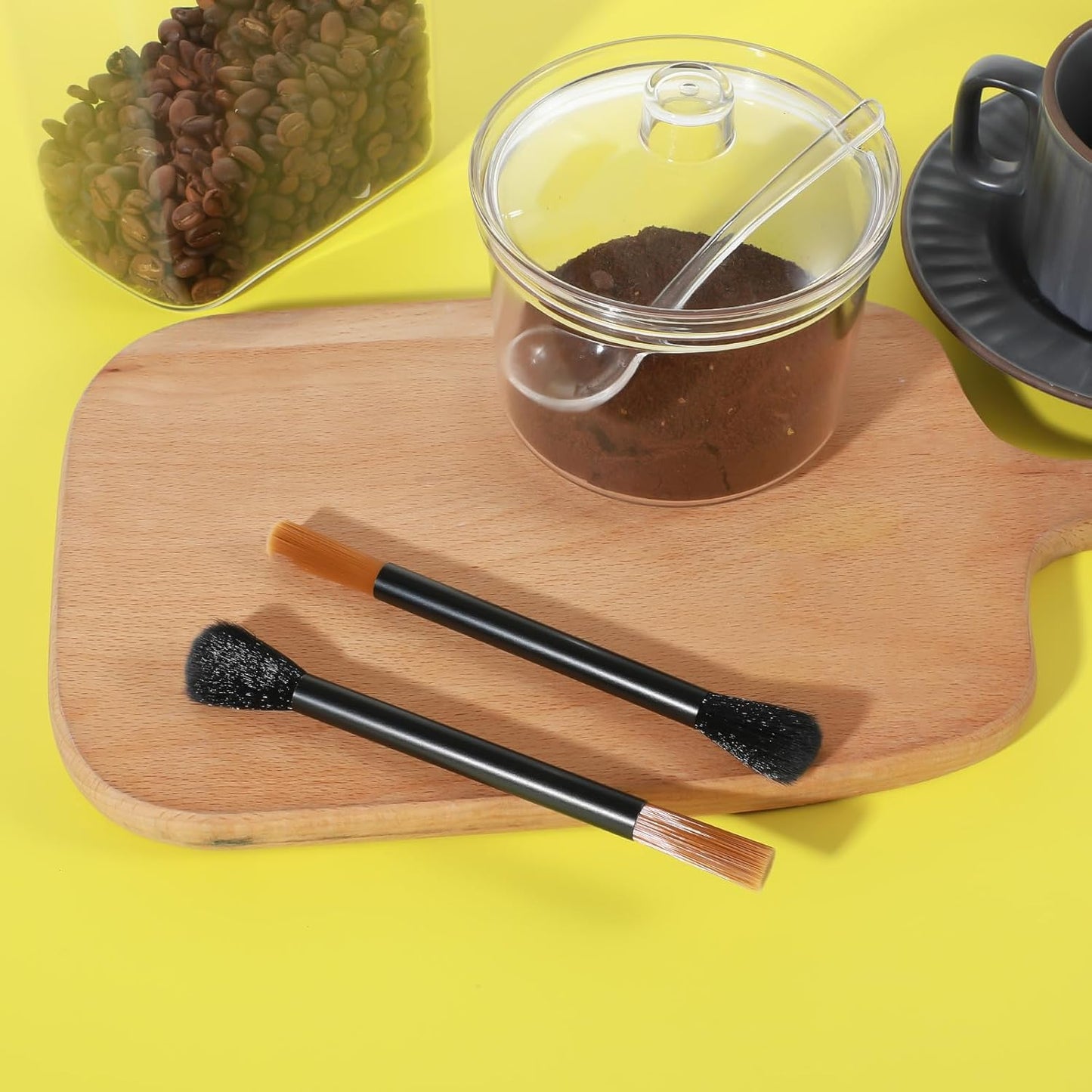 2 PCS Coffee Grinder Brush, Washable Grinder Cleaning Brushes/Plastic Barista Brush Head Espresso Machine Brushes for Barista Tools, Coffee Pot Cleaner, Kitchen Accessories