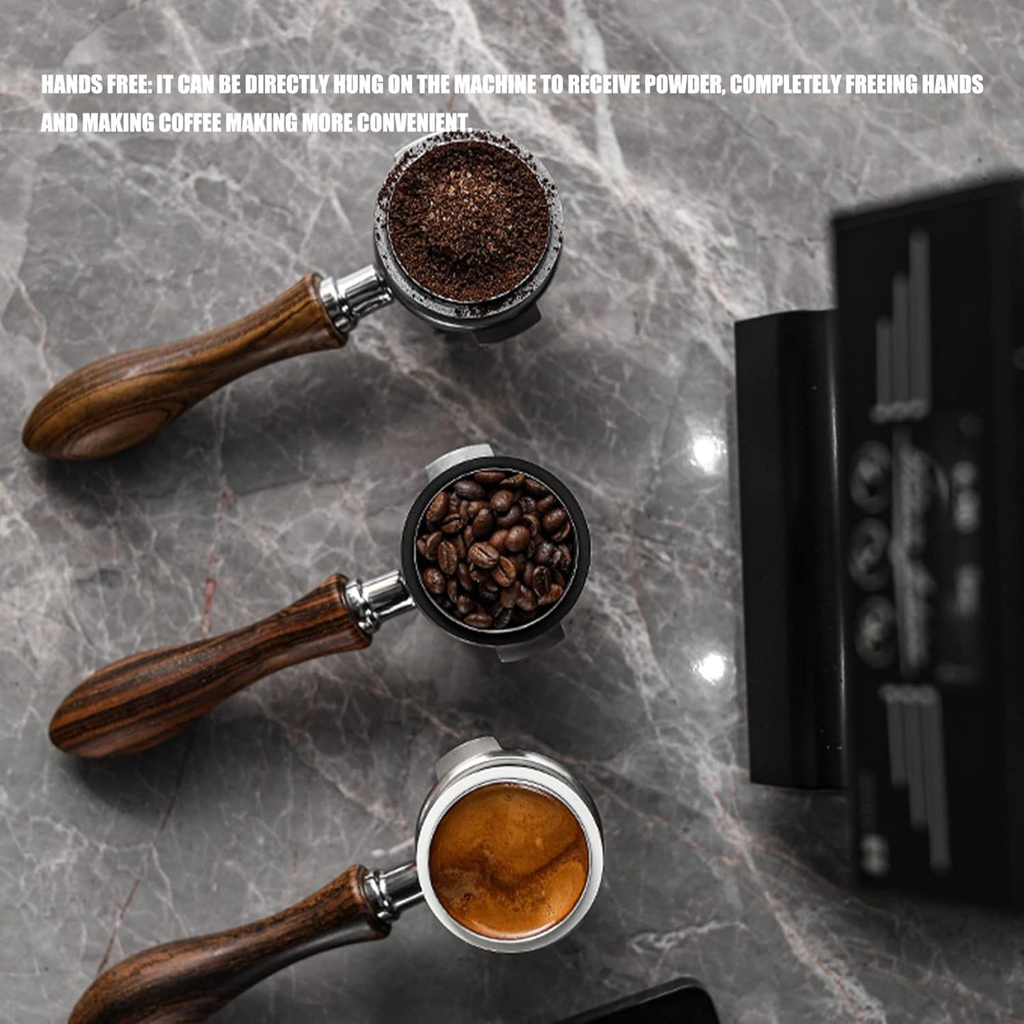 58mm Stainless Steel Dosing Cup, Espresso Coffee Powder Cup Crema Coffee Tool for Coffee Machine(#3)