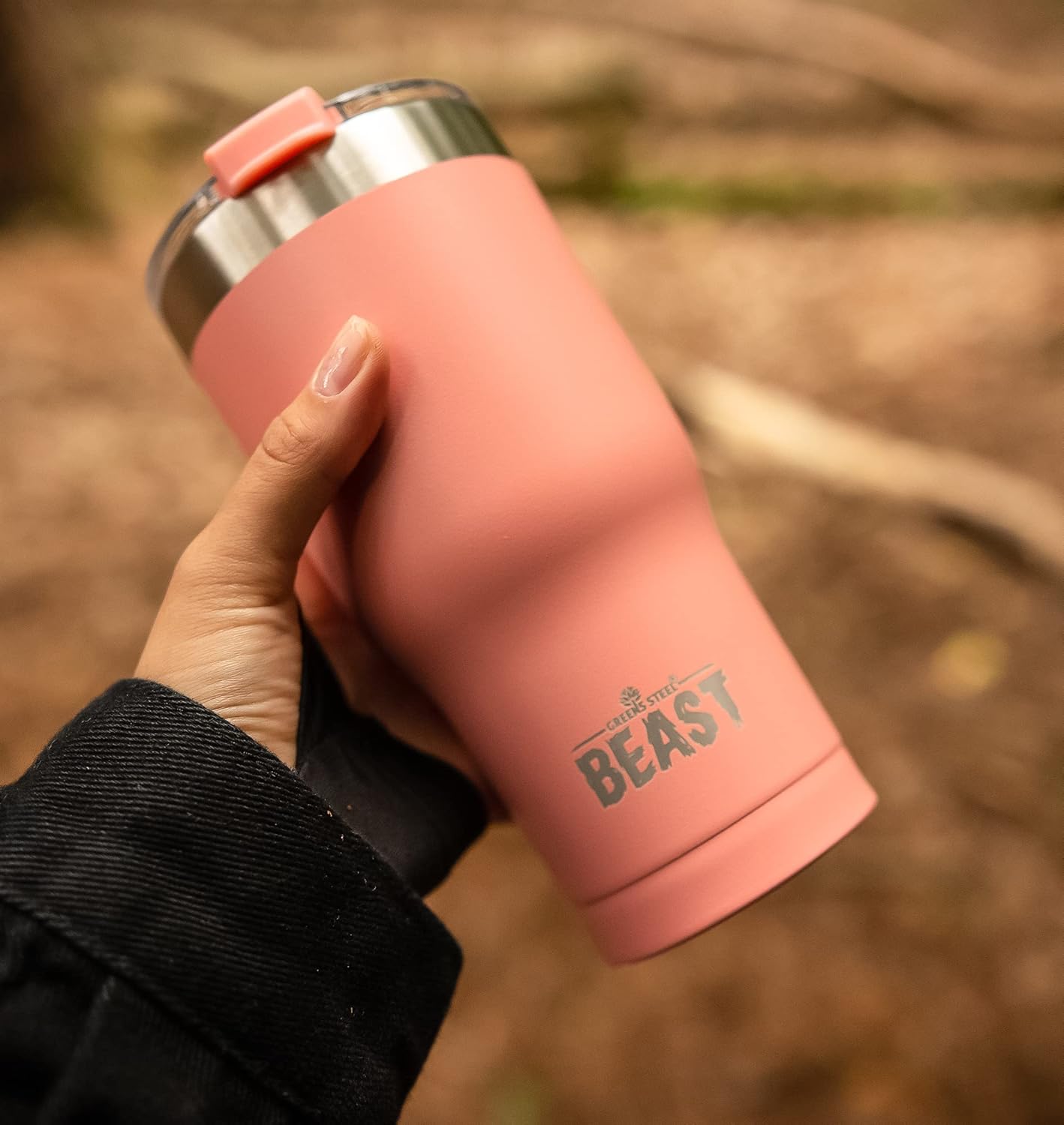 Beast 30 oz Tumbler Stainless Steel Vacuum Insulated Coffee Ice Cup Double Wall Travel Flask (Blossom Pink)