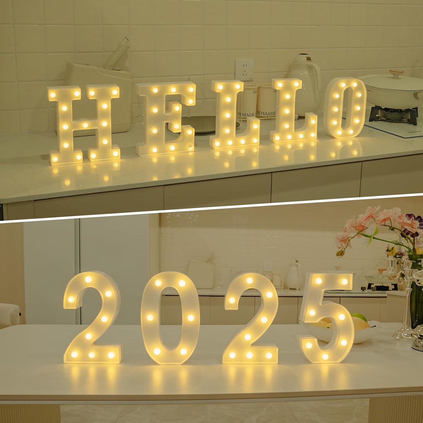 Foaky LED Letter Lights Sign Marquee Light Up Letters Sign for Night Light Wedding/Birthday Party Battery Powered Christmas Lamp Home Bar Decoration(Z)