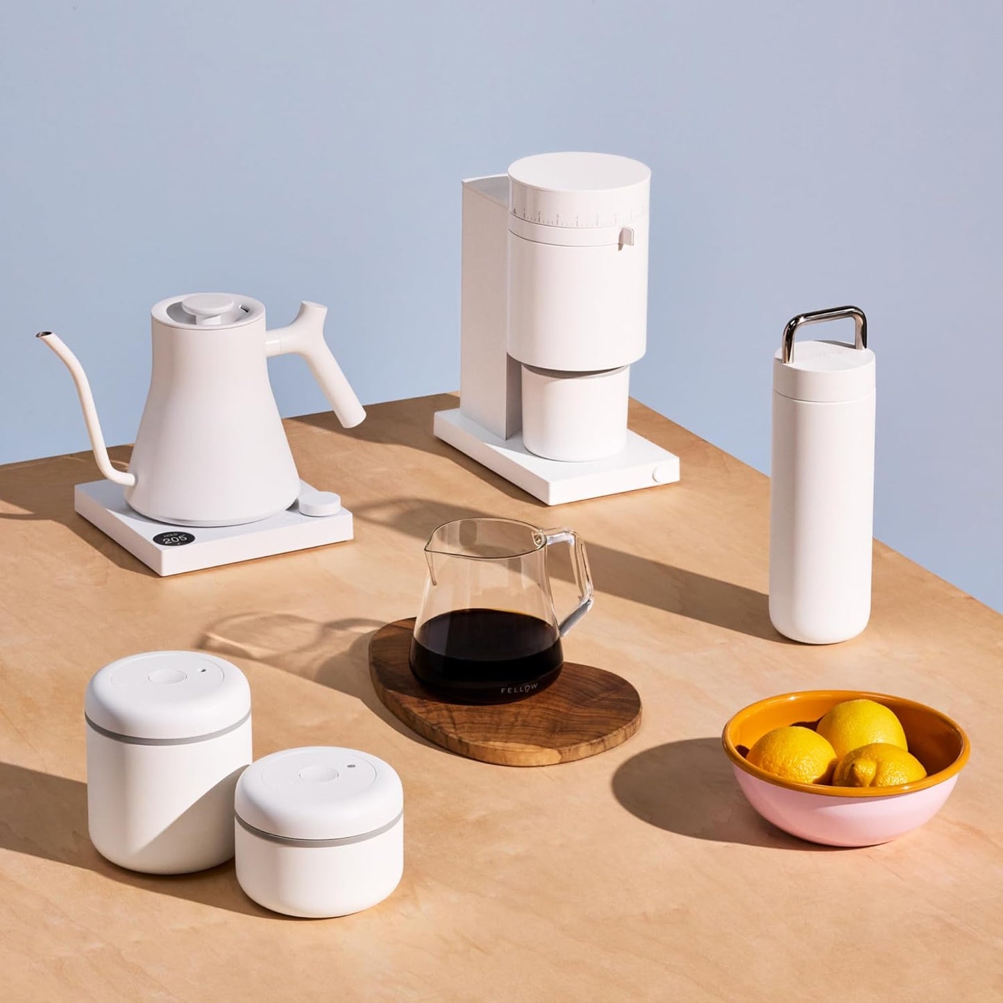 Fellow Stagg EKG Pro Electric Gooseneck Kettle - Pour-Over Coffee and Tea, Quick Heating, Precise Temperature Control, Scheduling, Built-in Brew Timer, Matte White, 0.9 Liter