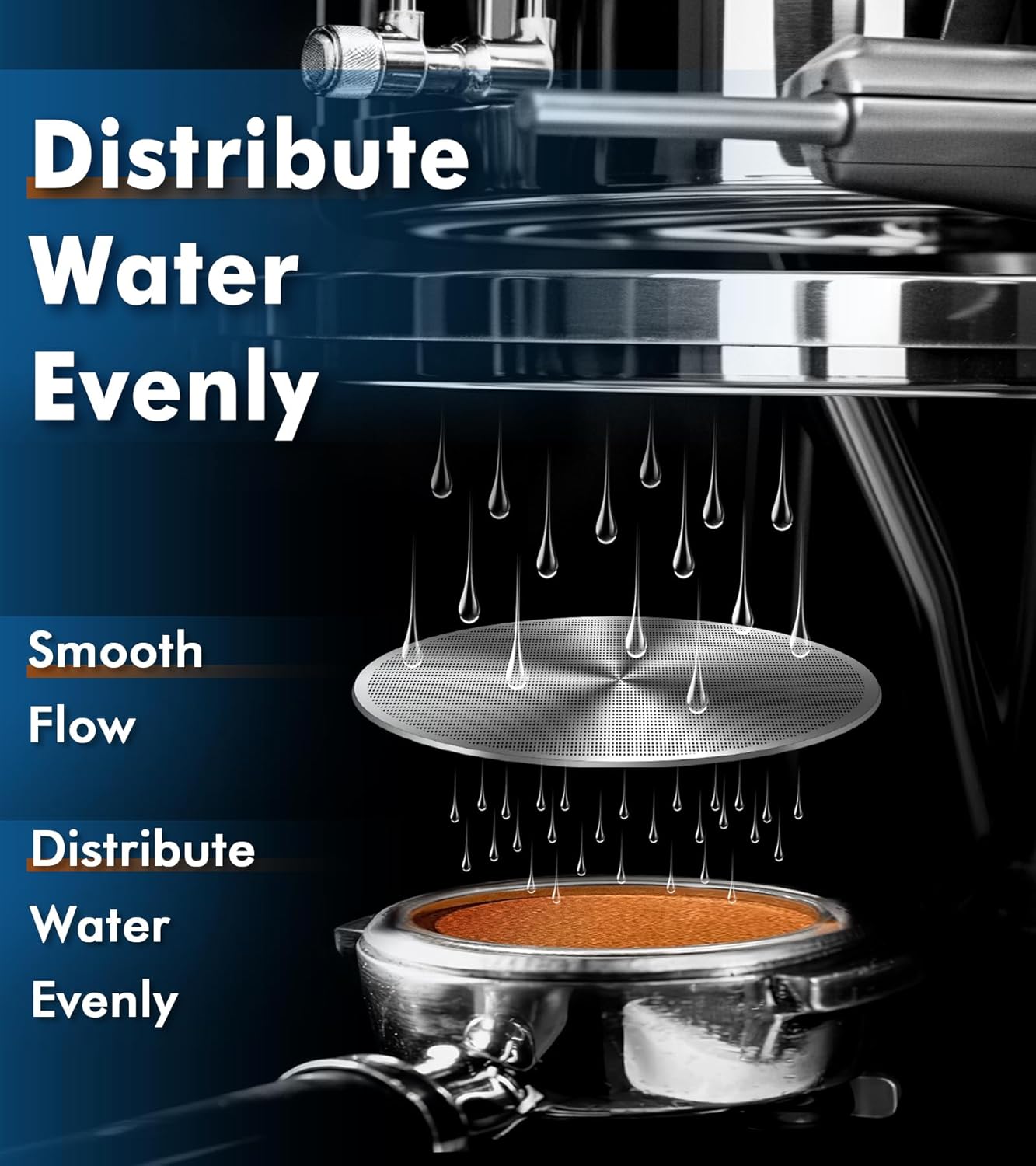 3 Pack Espresso Puck Screen for Breville Espresso Machine Ninja Cafe Luxe, 316 Stainless Steel 0.2mm Ultra-Thin Portafilter Filter Screen, 53.3mm