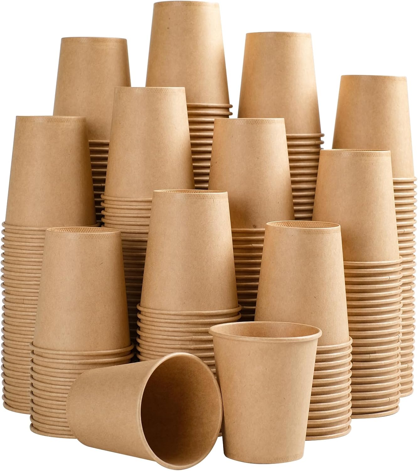 400 Pack 5 oz Kraft Paper Cups, Disposable Bathroom Cups, Mini Mouthwash Cups, Hot/Cold Beverage Drinking Cup for Home, Store, Travel, Events (Brown)