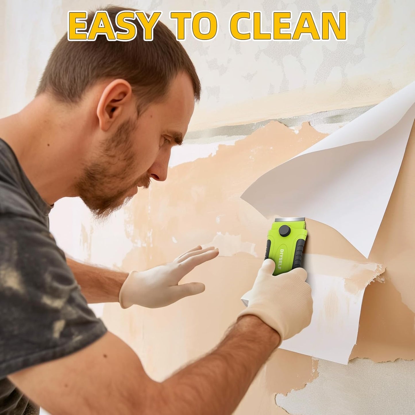 DIYSELF 1 Pack Razor Blade Scraper with 15 Extra Blades, Scraper Tool for Cleaning Window, Paint, Cooktop, Oven, Glass Stove Top Scraper, Razor Scraper with Buit-In Blade Storage (Green)