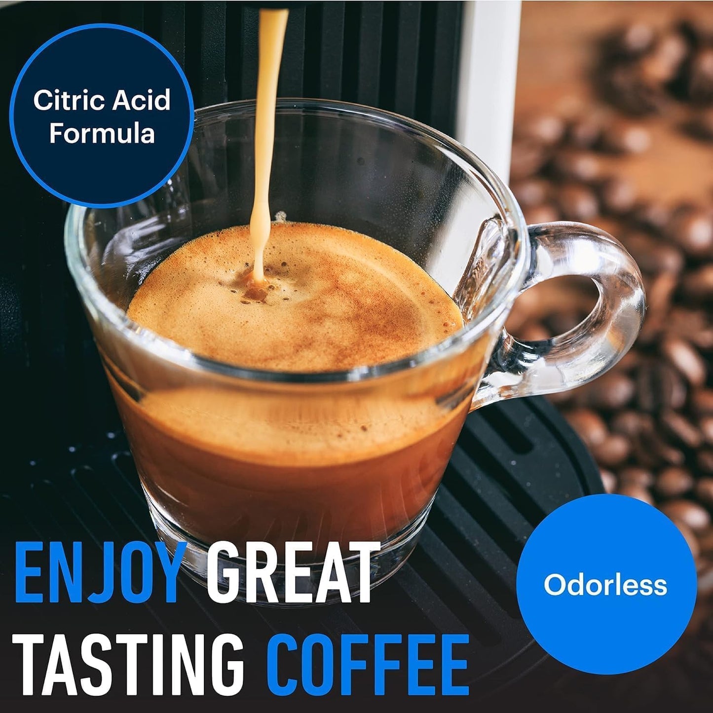 Essential Values Descaling Solution (8 fl oz / 236 ml) – Coffee Maker Cleaner for Nespresso, Keurig, Breville & More – Works on All Machines & Espresso Makers – Made in USA