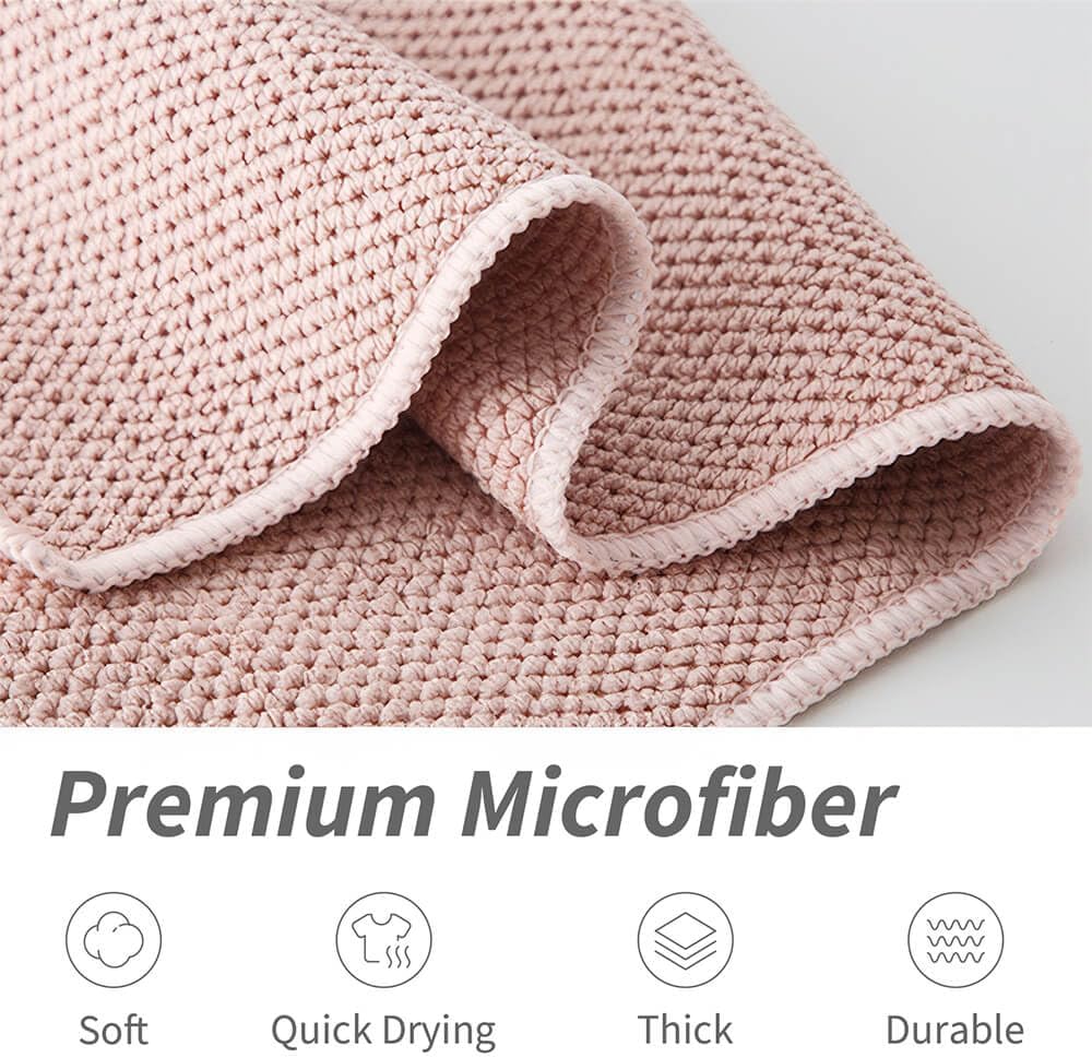 Barista Towel 6 Pack, Extra Thick Microfiber Coffee Cleaning Cloths, Espresso Machine Accessories for Coffee Bar, Steam Wand, Countertop, Milk Frother, 12”x12”