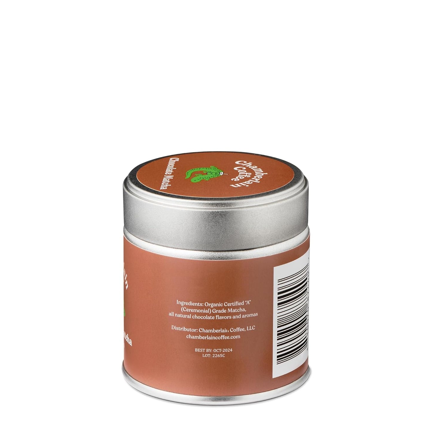 Chamberlain Coffee Chocolate Matcha Green Tea Powder - Rich Cocoa + Ceremonial Grade Matcha - Hot or Iced - Organic, Vegan & Gluten-Free Matcha Powder - 1.06 oz