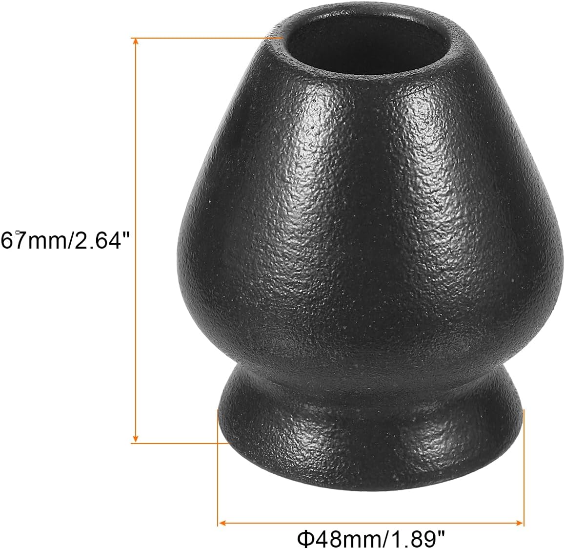 HARFINGTON Ceramic Chasen Stand 67mm Matcha Whisk Holder Teas Set Whisks Stand Traditional Matcha Tea Chasen Holder Tea Set Accessories for Tea Tasting, Black