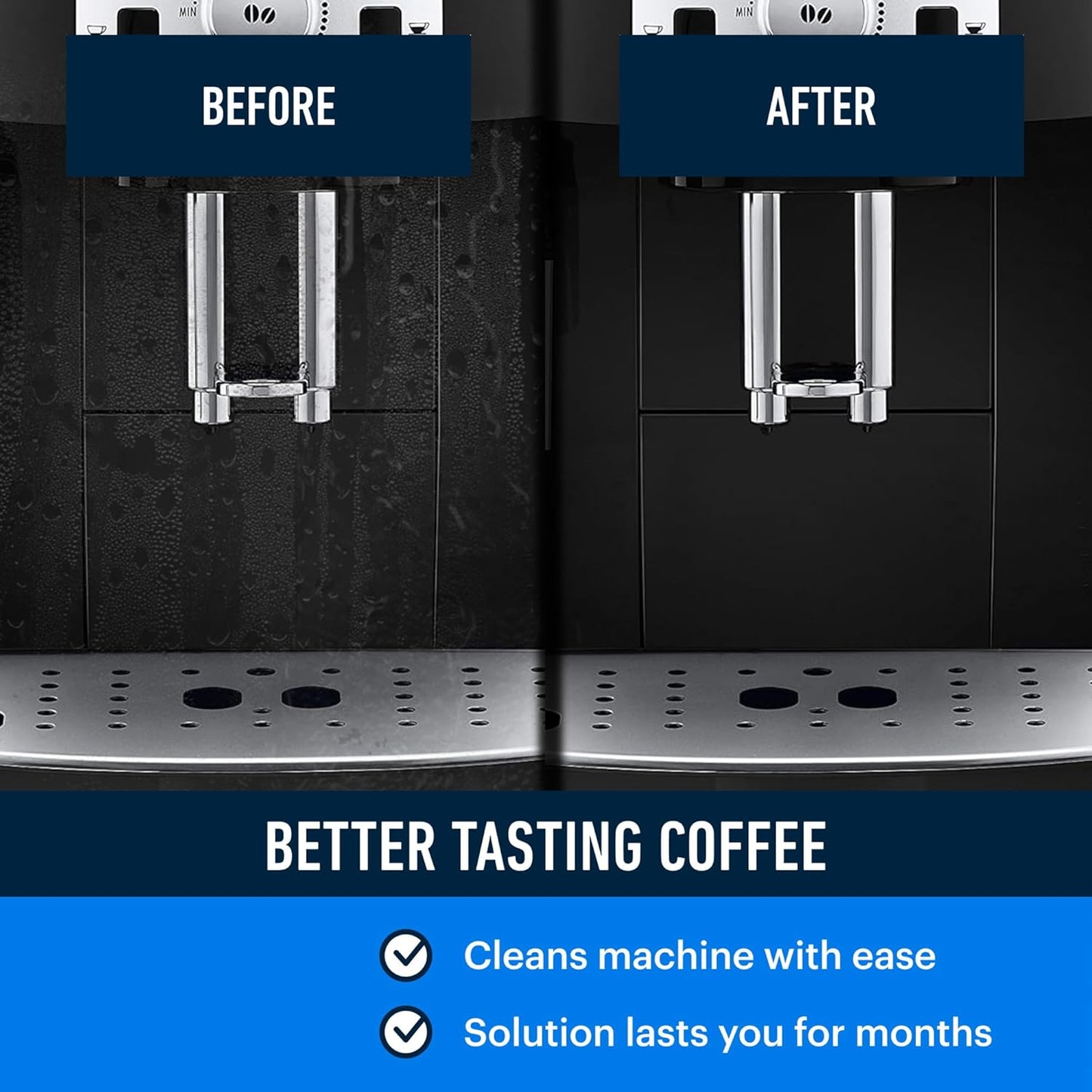 Essential Values Descaling Solution Compatible with De Longhi - Coffee Descaler - Coffee Maker Cleaner - Kettle, Espresso Machine Cleaning - 12 Month Supply 2-Pack