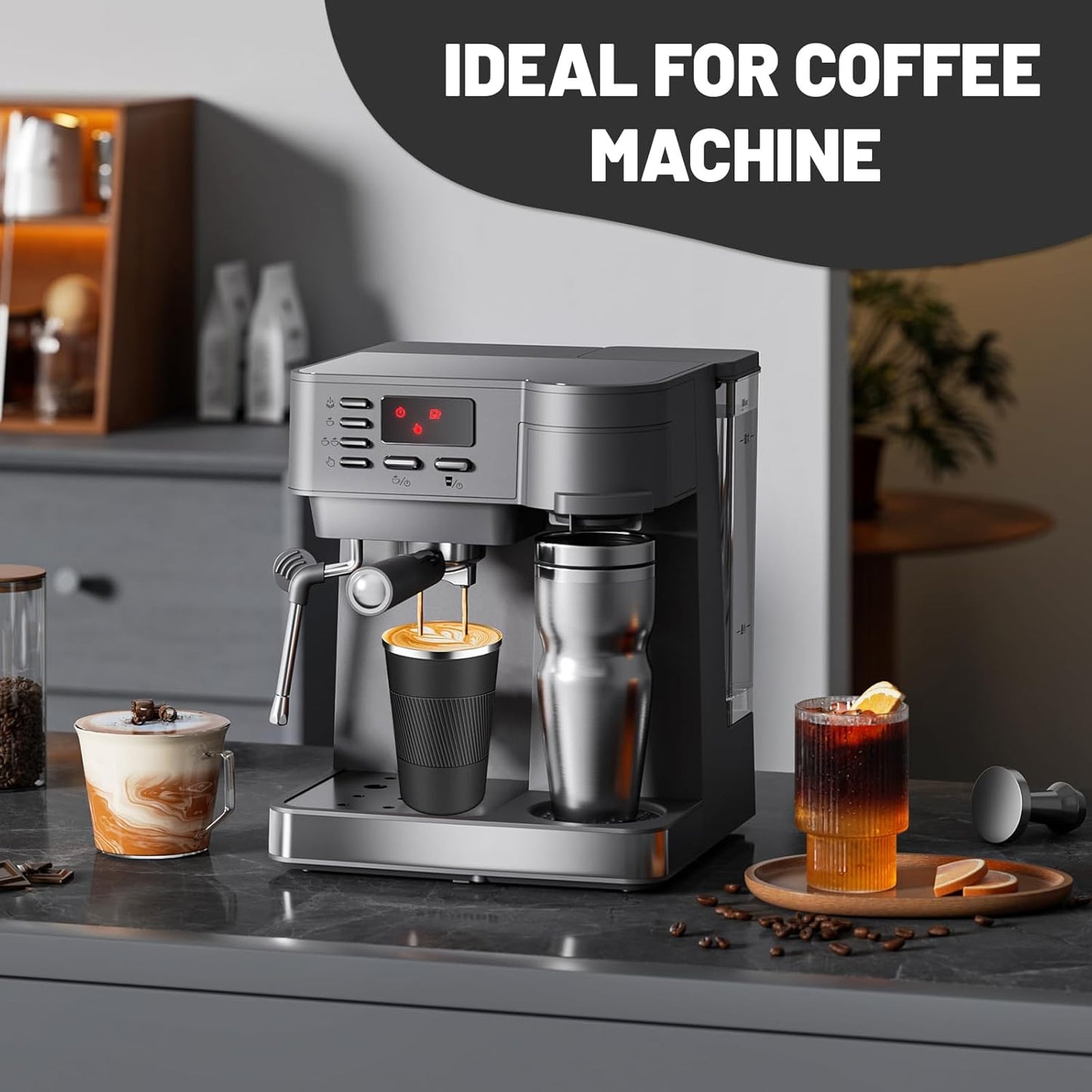 Insulated Coffee Tumblers with Flip Lid 12oz / 17oz, Stainless Steel Travel Coffee Mug Leak Proof, Vacuum Insulated Coffee Mug Reusable Cup, Keeps Cold and Hot for Coffee Tea