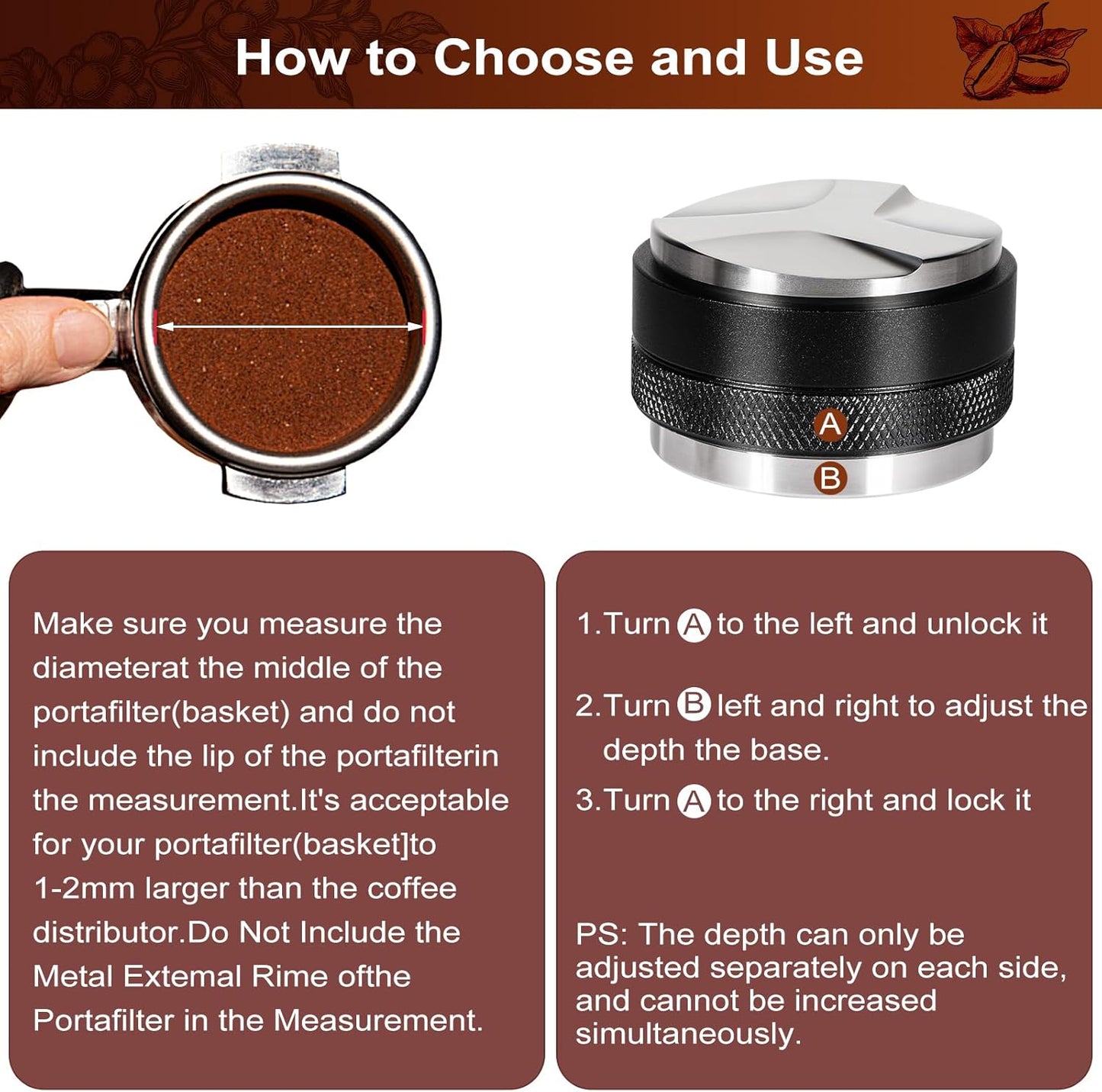 Espresso Accessories Kit 51mm, Coffee Distributor and Tamper Leveler, 316 Stainless WDT Tool with Magnetic Stand, Puck Scree and Dosing Funnel Set Fits Espresso Machine Press and 51mm Portafilters