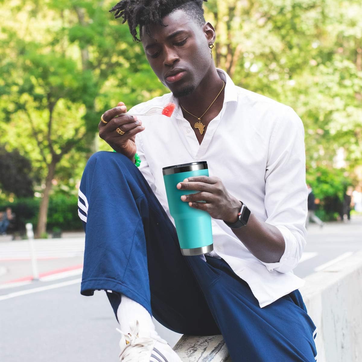 HASLE OUTFITTERS 30oz Stainless Steel Tumbler, Double Wall Vacuum Insulated Travel Mug Tumbler, Durable Insulated Coffee Mug, Gift Box Set (Green, 12)