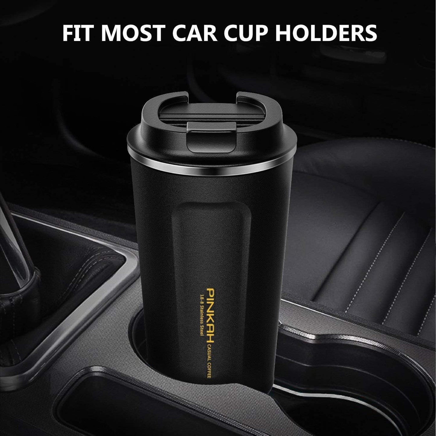 12OZ Travel Coffee Mug, Double Walled Stainless Steel Insulated Vacuum Coffee Tumbler, Thermal Cup with Lid, for Hot and Cold Drinks