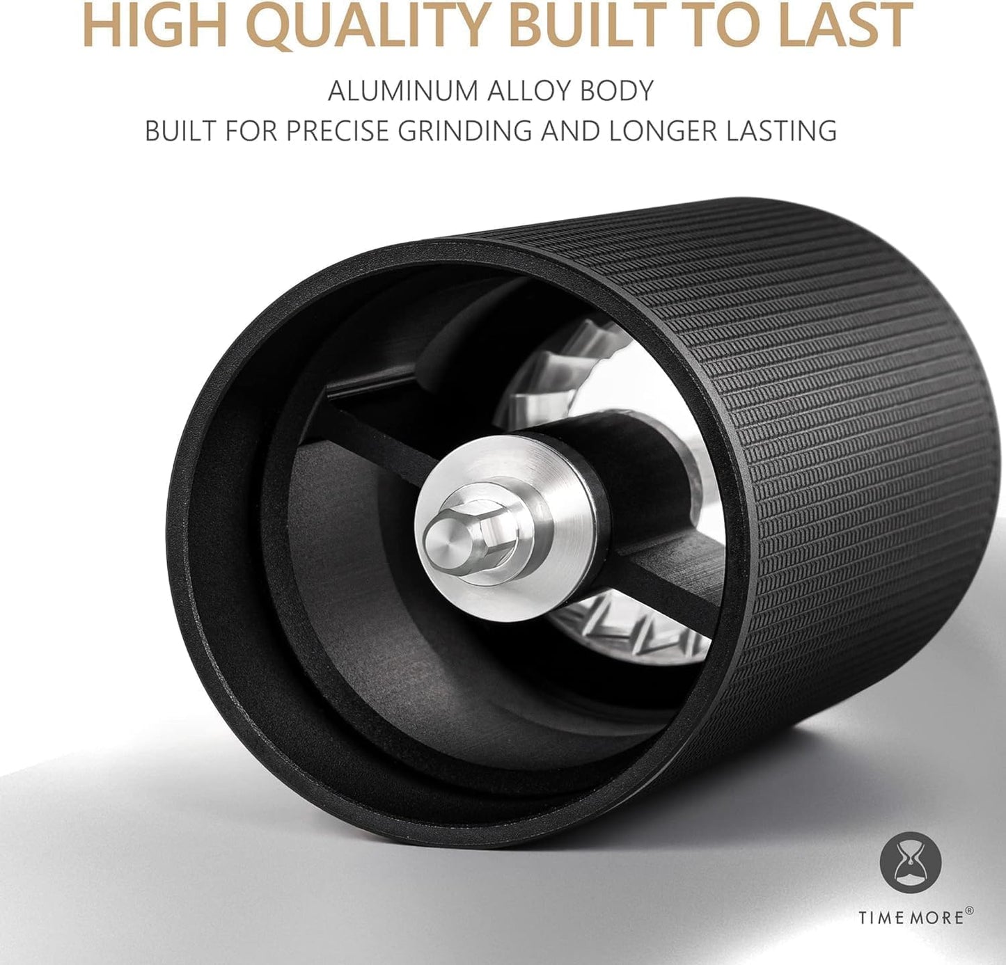 TIMEMORE Chestnut C3S Manual Coffee Grinder, Adjustable Conical Burr Grinder with Stainless Steel S2C Burr - Compatible with Espresso, Pour Over & French Press, Black