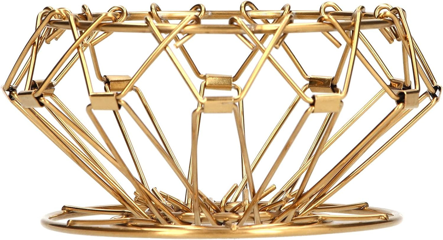 Asixxsix Pour Over Coffee Dripper, 304 Stainless Steel Drip Coffee Filter Cup Foldable Portable Reusable Reusable Coffee Filter Cup Coffee Drip Filter Holder for Home Office Cafe