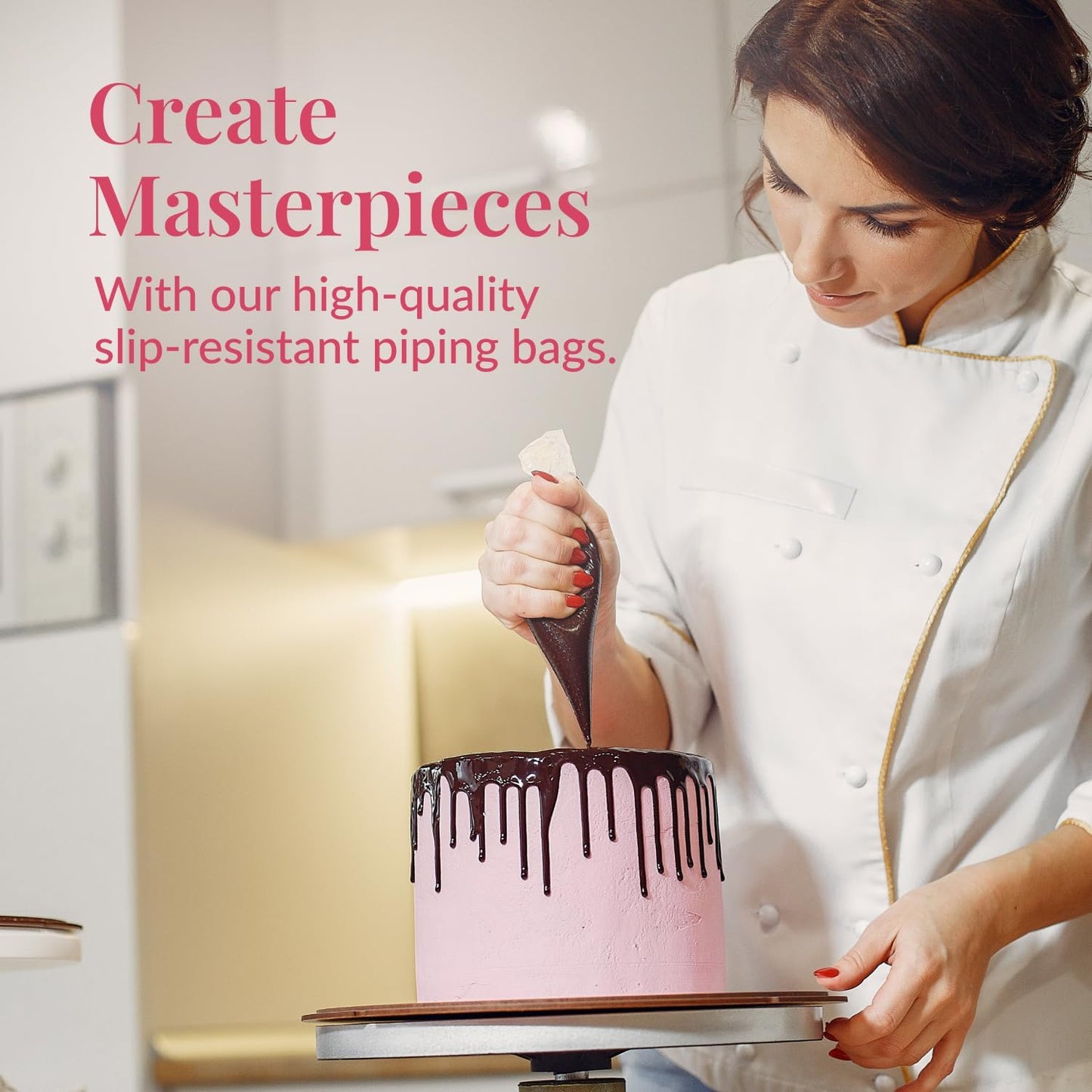 Set of 200 - Anti Burst Piping Bags 12 Inch - Prestee Tipless Icing Bags - Durable Frosting Piping Bag Tools - Pastry and Cookie Decorating Supplies