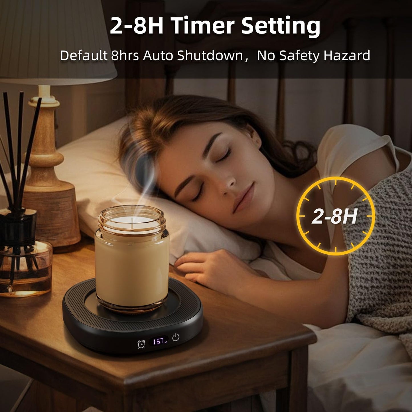 You're Awesome Coffee Mug Warmer Set, Smart Electric Coffee Cup Warmer for Desk Office, 4 Temperature Setting & 8H Auto Shut Off Candle Heater Beverage Coffee Warmer Birthday Thank You Gifts for Women