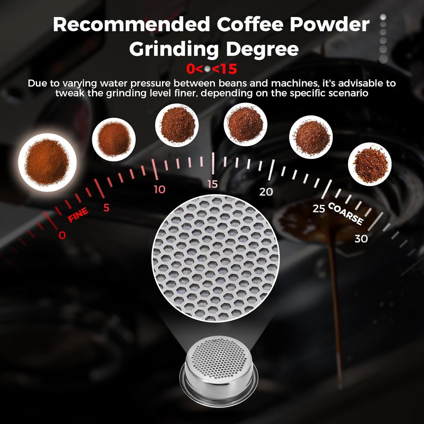 IKAPE Espresso 54mm Portafilter, Coffee Portafilter with Silicone Handle, Fits 54mm Breville Barista Series BES870/878/880 Machine & Solis Barista Machines, with16g Capacity Filter Basket