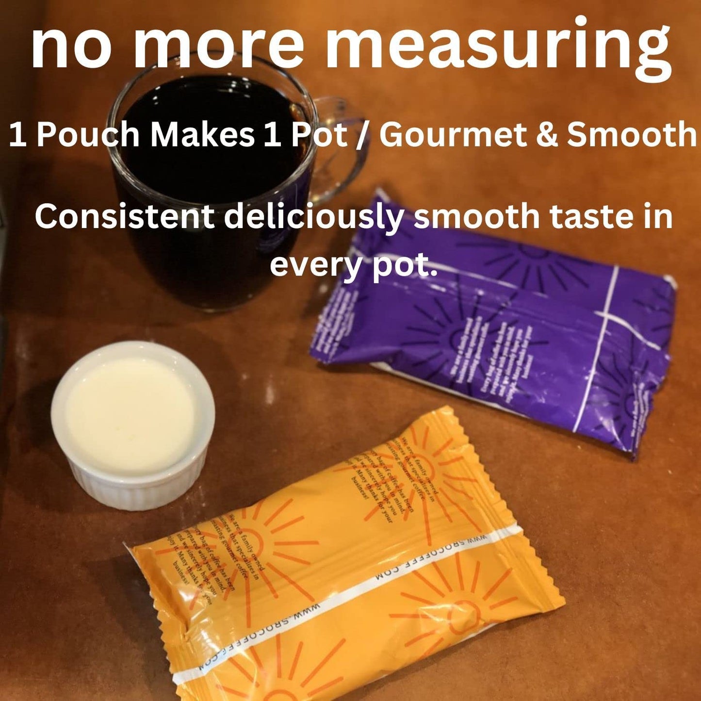 Ground Coffee | Decaf Dark Roast Low Acid Mold Free Pouches | Decaffeinated Bulk Packets | Gourmet Powder Packs for 12 Cup Drip Maker | Premium Highest Rated Individual Premeasured Commercial Bags