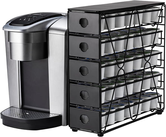 FlagShip K Cup Organizer for Keurig Pod Drawer Large Mullti Tier Coffee Pod Holder(70 Pods Capacity)