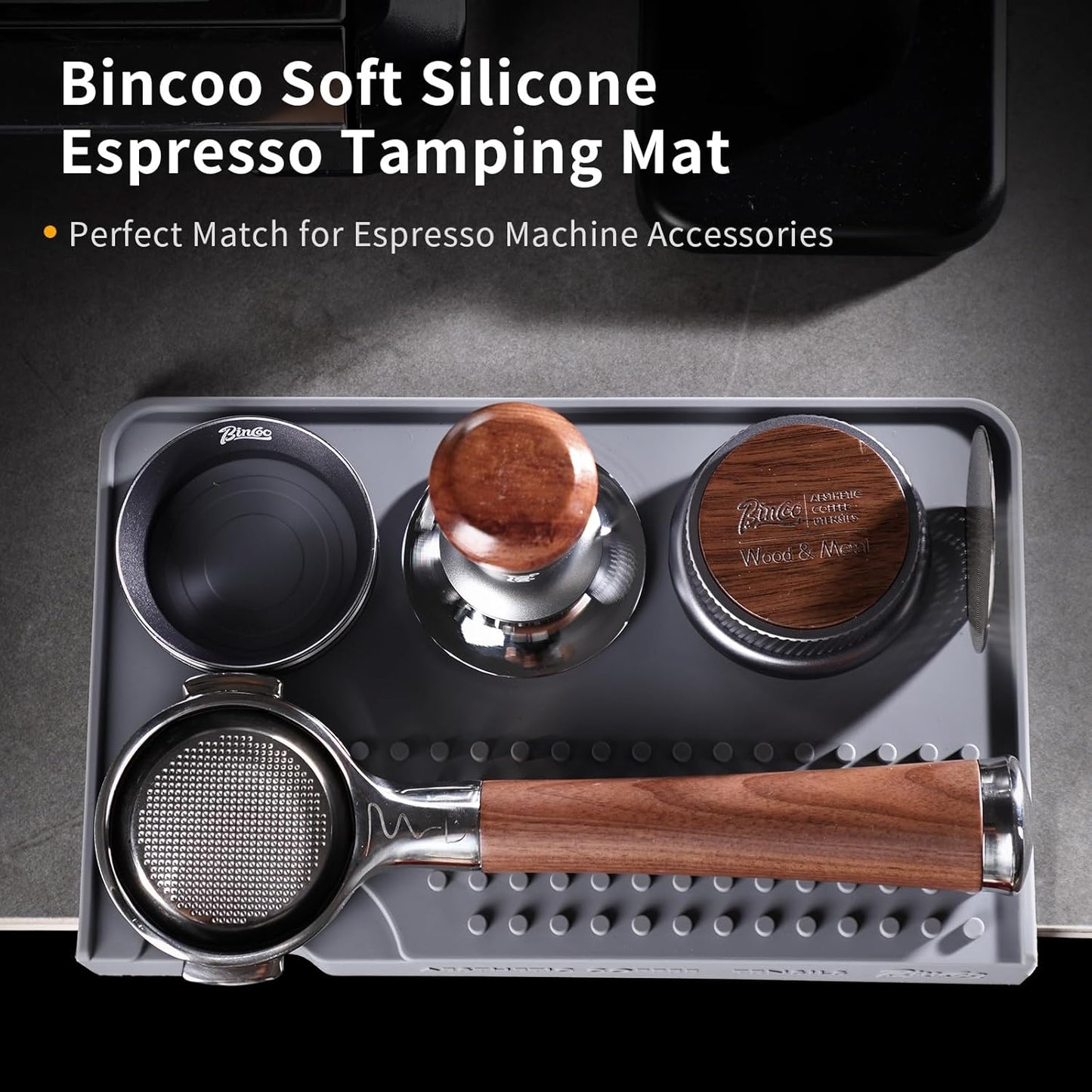 Espresso Tamping Mat for Counter, Ultra Thick Silicone Tamper Mat Coffee Bar Mat,Espresso Mat for Countertops,Fits for Baristas Home Kitchen Bar