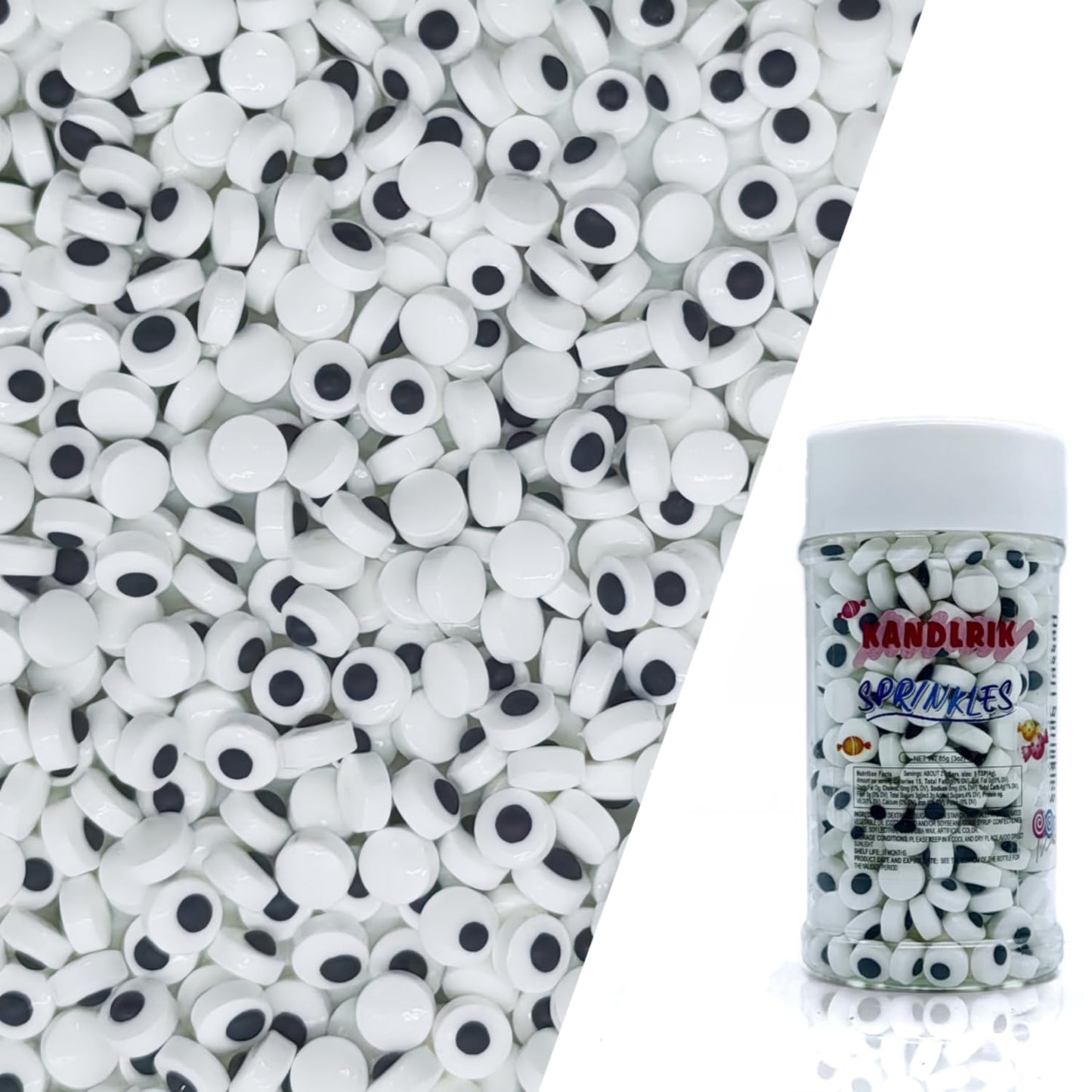 7mm Mini Candy Eyes for Decorating Edible Candy Eyes Eyeballs Halloween Sprinkles for Cake Decorations, Baking, Ice Cream, Cookies, Cupcake Topper 3OZ