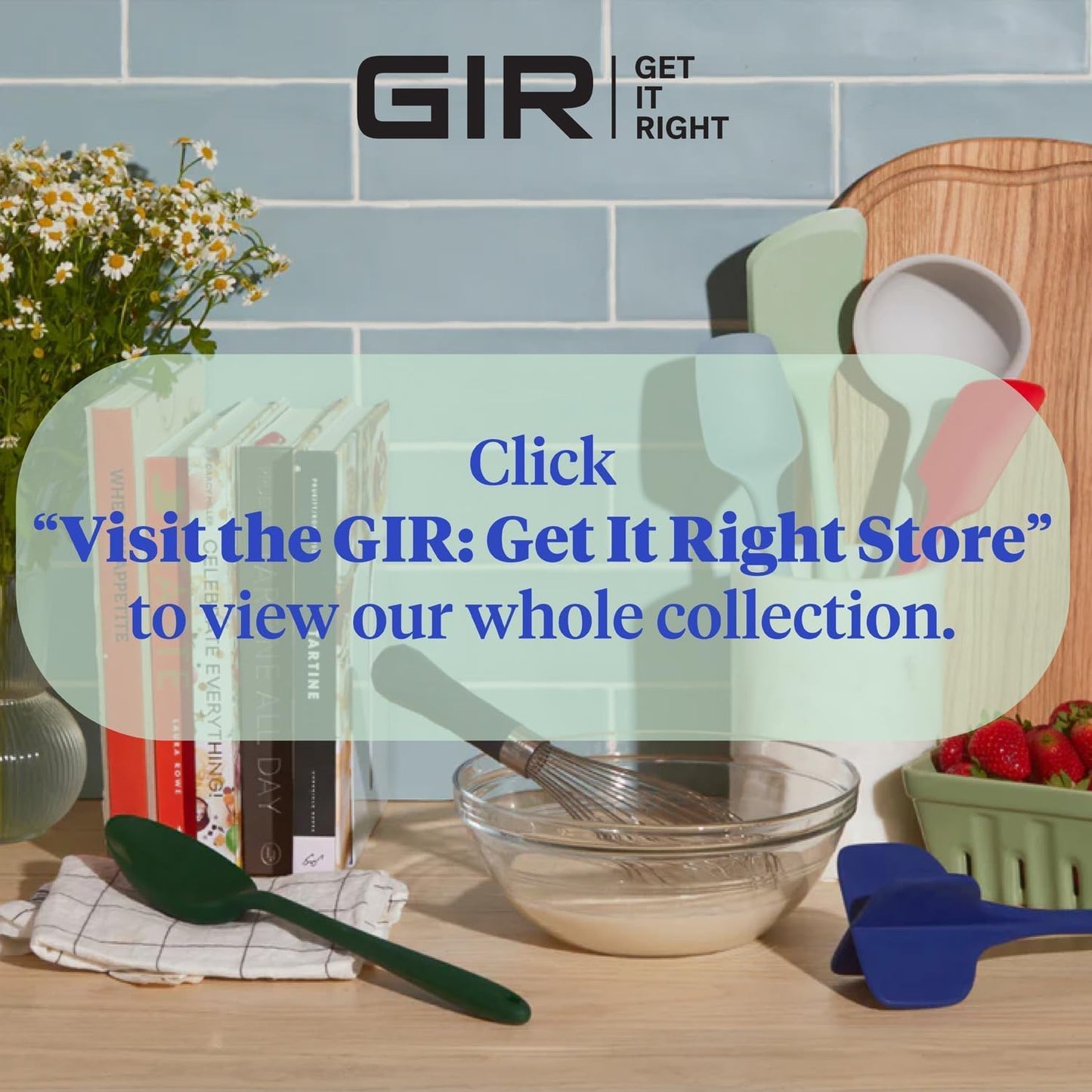 GIR: Get It Right 3-Piece Cooking Utensils & Spatula Set - Studio White, 11 In - Heat Resistant to 425°F - Nonstick-Friendly Tools - Dishwasher-Friendly - Food-Grade Silicone Spatulas