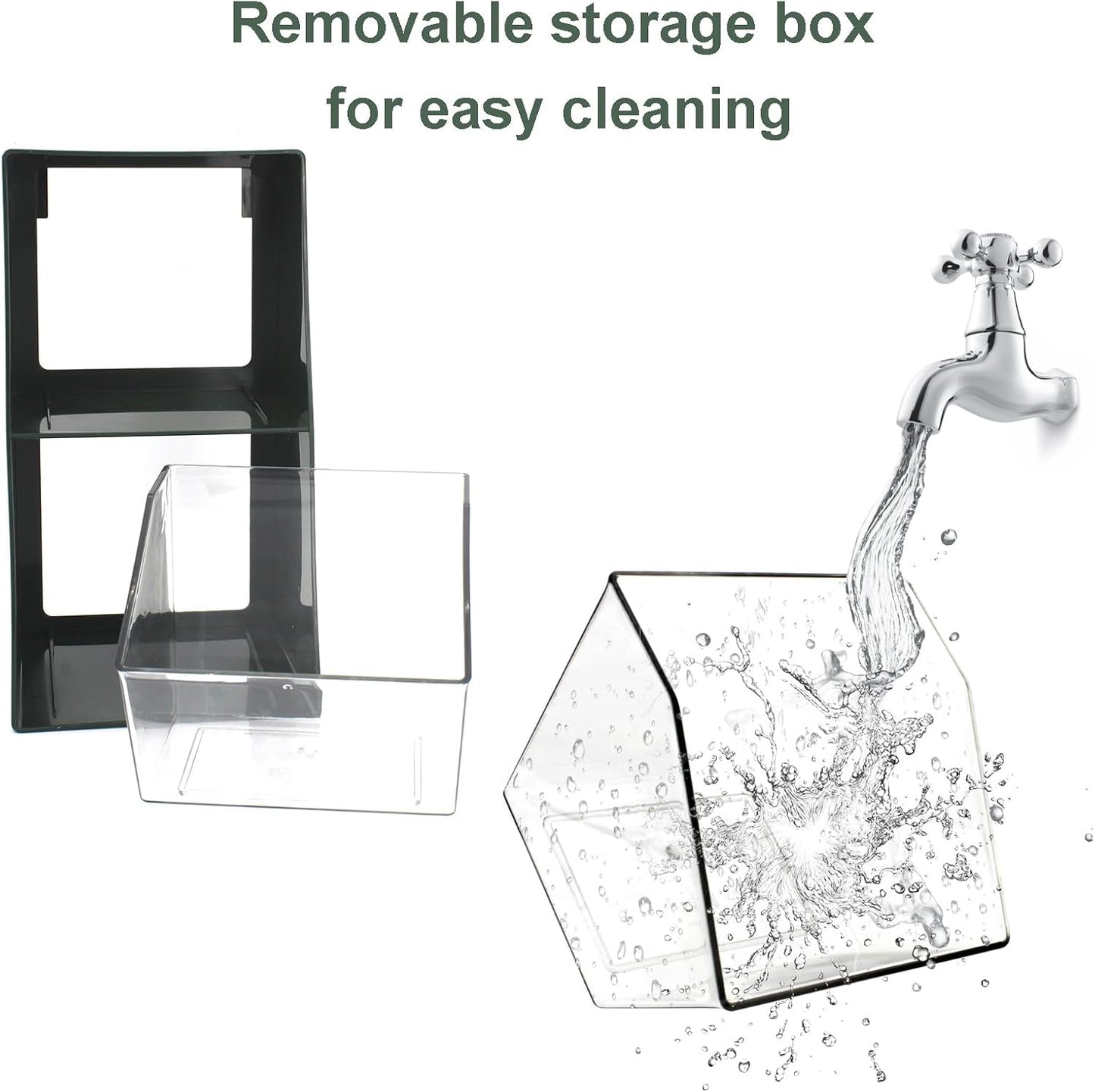 2 Pack Coffee Pod Holder K Cup Storage Coffee Bar Organizer for Home and Office Countertop Organiser Storage Bins for Coffee Station Counter Container for Tea bag Sugar Creamer Filter Green