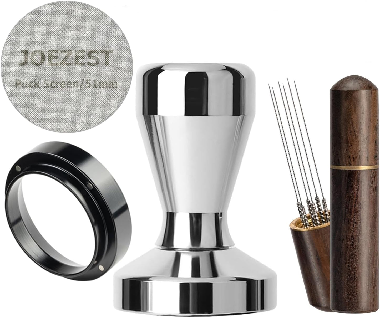 51mm Espresso Tamper Espresso Accessories Kit: Espresso Tamper Set, Coffee Tamper Espresso Tools Barista Tools | Espresso Kit Fits Espresso Coffee Machines of 51mm Portafilters