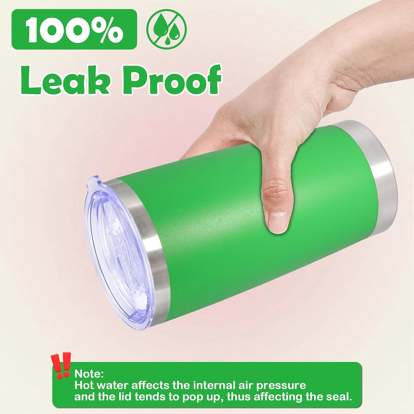 20oz Tumbler Bulk Stainless Steel Tumbler Cup with Lid Vacuum Insulated Double Wall Travel Mug, Durable Powder Coated Travel Coffee Tumbler Mug for Hot & Cold Drinks, Green,12 Pack