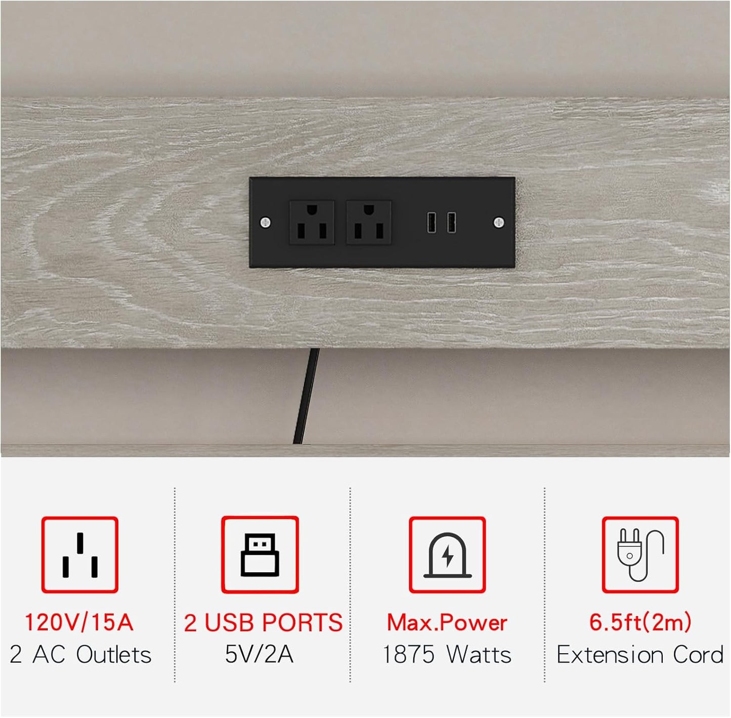 Adjustable 4-Tier Heavy Duty Kitchen Baker's Rack with Power Outlet, with Industrial Wheels, Free Standing Microwave Oven Cart Stand for Storage in Living Room, Garage, Greige