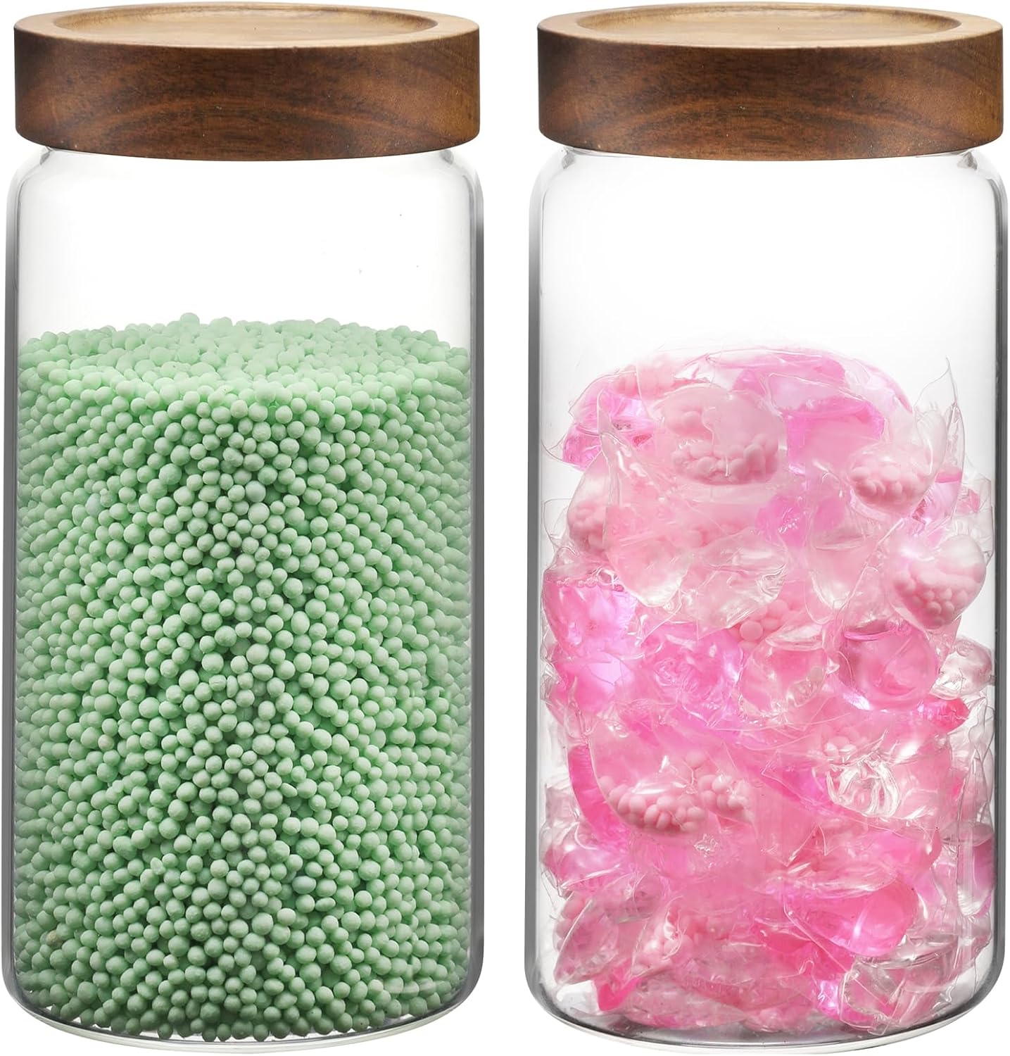 Glass Jar with Screw Top Lid 37oz Borosilicate Glass Spice Jars Seasoning Containers Kitchen Glass Food Storage Canisters for Pantry Liquid Tea Bath Salts Fermenting