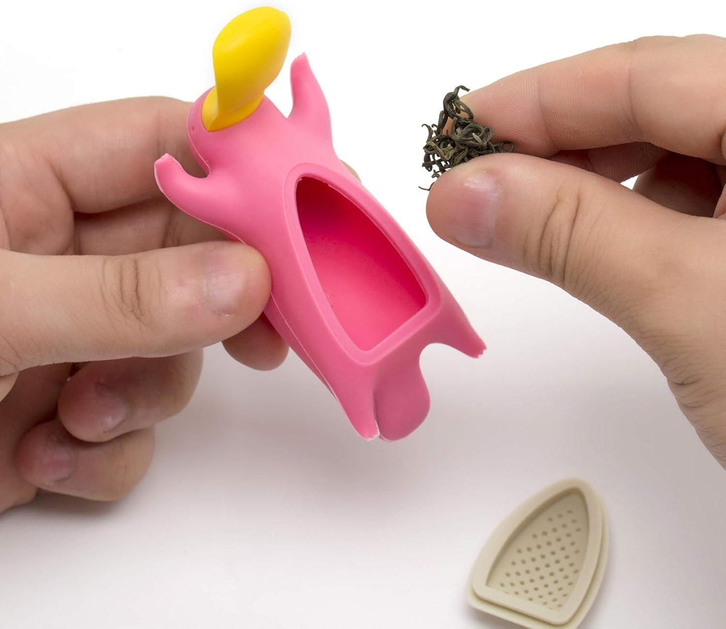 Platypus Tea Infuser Gift Set for Loose Leaf Tea, Cute Tea Steeper Pair in Lovely Gift Box, Ideal Couples Gift, Set of 2, Grey and Pink