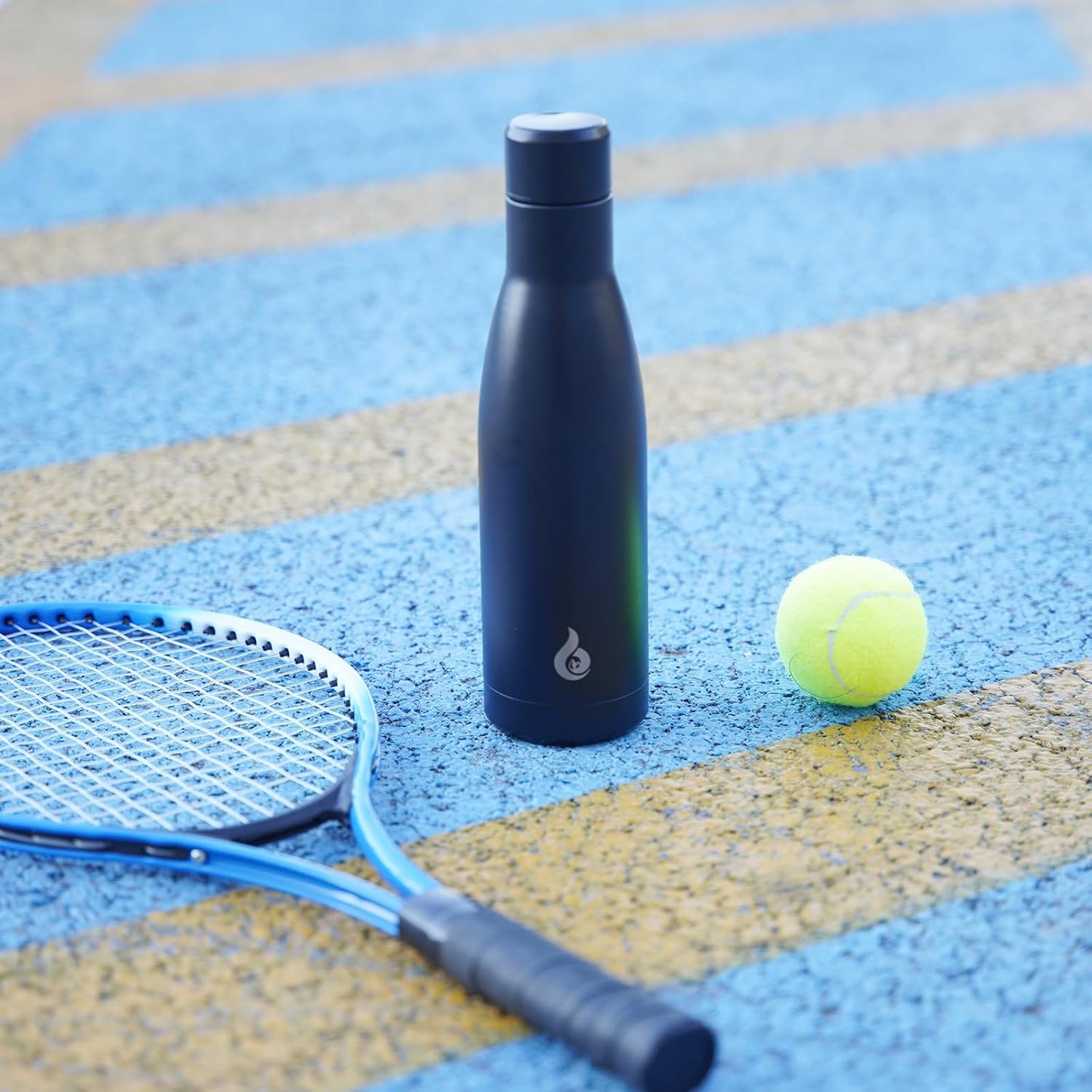 BJPKPK 25oz Insulated Stainless Steel Water Bottles Reusable Metal Travel Sports Water Bottle Keep Cold and Hot,Midnight Black