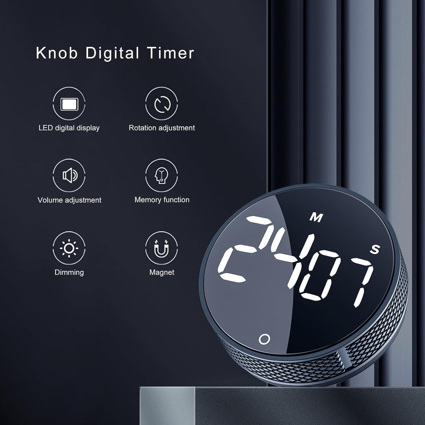 AVINIA Digital Kitchen Timers, Visual timers Large LED Display Magnetic Countdown Countup Timer for Classroom Cooking Fitness Baking Studying Teaching, Easy for Kids and Seniors