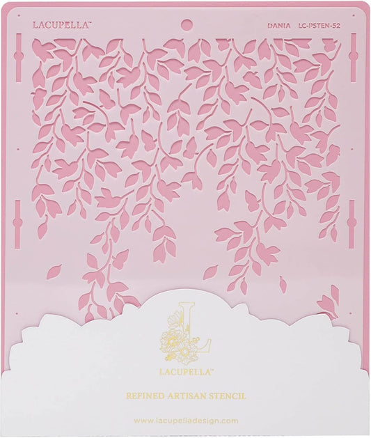 Large Cake Decorating Stencil (Dania) Creeping Fig Vines Pattern