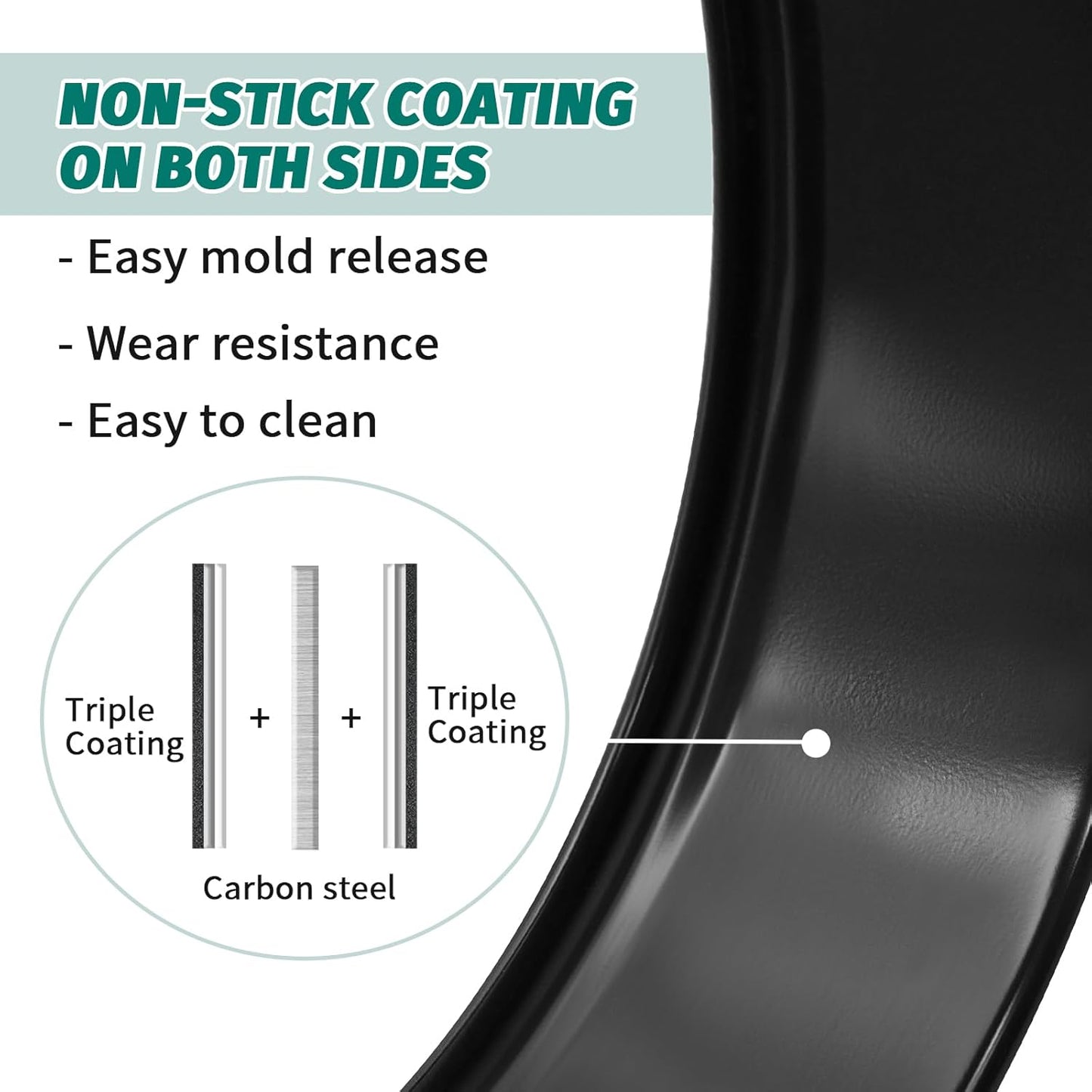 SHIKORI Cake Pan Set for Baking, Non-Stick Springform Pans Set of 4 (4, 7, 9 10 inch), Round Cheesecake Pan, Leak-Proof Cake Pans with Removable Bottom-Black 4 Pcs