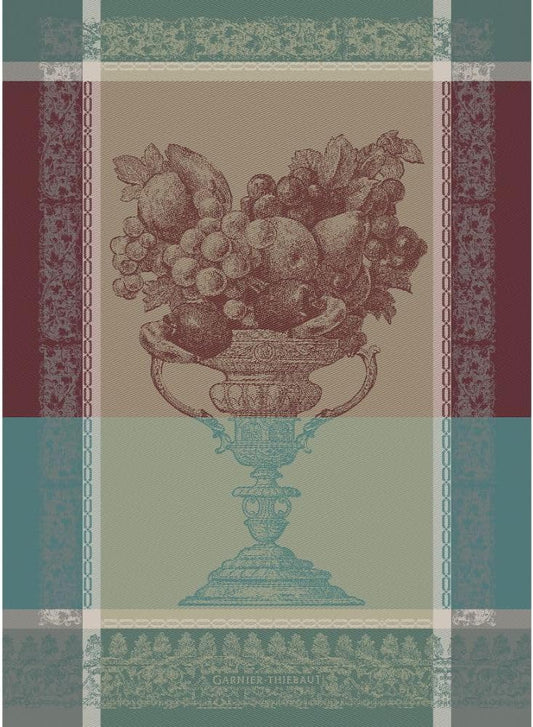 Garnier Thiebaut Coupe Fruits Frais Bordeaux (Fresh Red Fruit Slices) French Kitchen Towel 22"x30", Cotton, Jacquard
