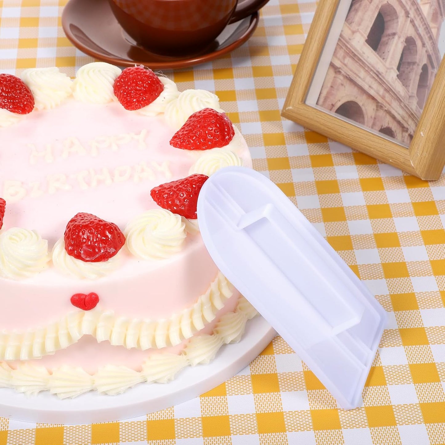 2Pcs White Plastic Fondant Icing Smoother Polisher Icing Scraper Paddle Tool Paddle Fondant Polisher Finisher Sugarcraft Cups for Cake Decoration Sugarcraft Paddles Sculpting and Modeling Tools