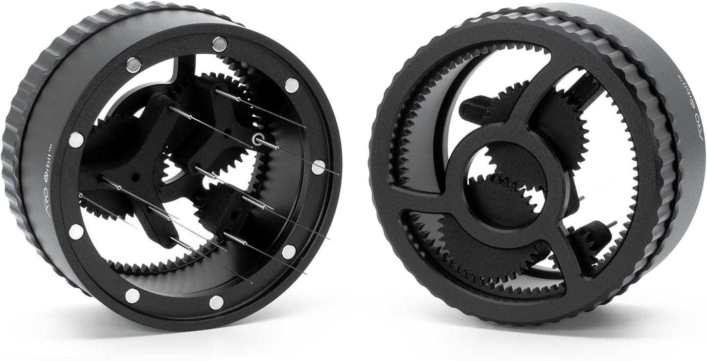 ARO Orbit PRO™ | Aluminum Spirographic WDT Tool | Mechanical Geared Spinning Distribution Tool for Home Baristas and Professional Cafés | Compatible with Breville 54mm Portafilters