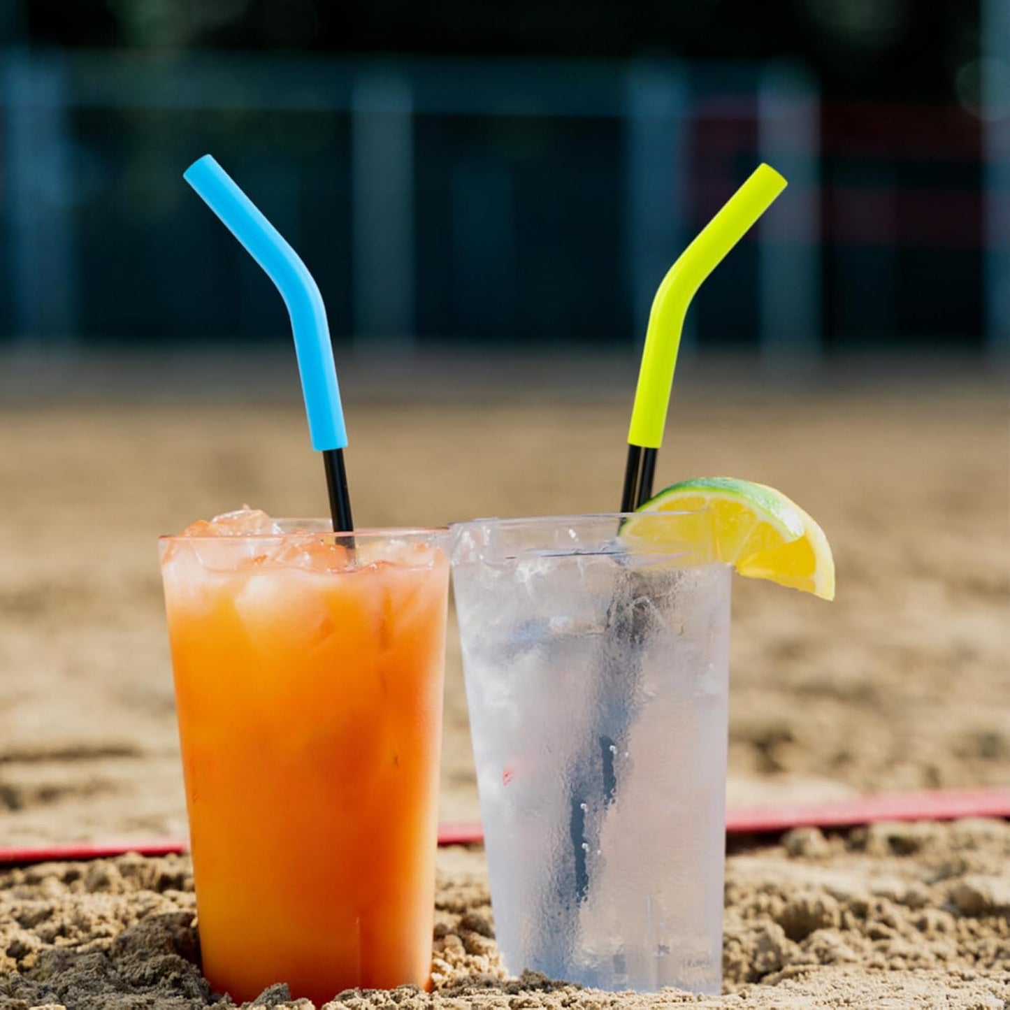 6pcs Food-Grade Silicone Straw Tips, Reusable Metal Straw Elbows Tips, Temperature Resistant Rubber Straw Covers Replacement Tip for 5/16" Stainless Steel Straws - 6 Colors