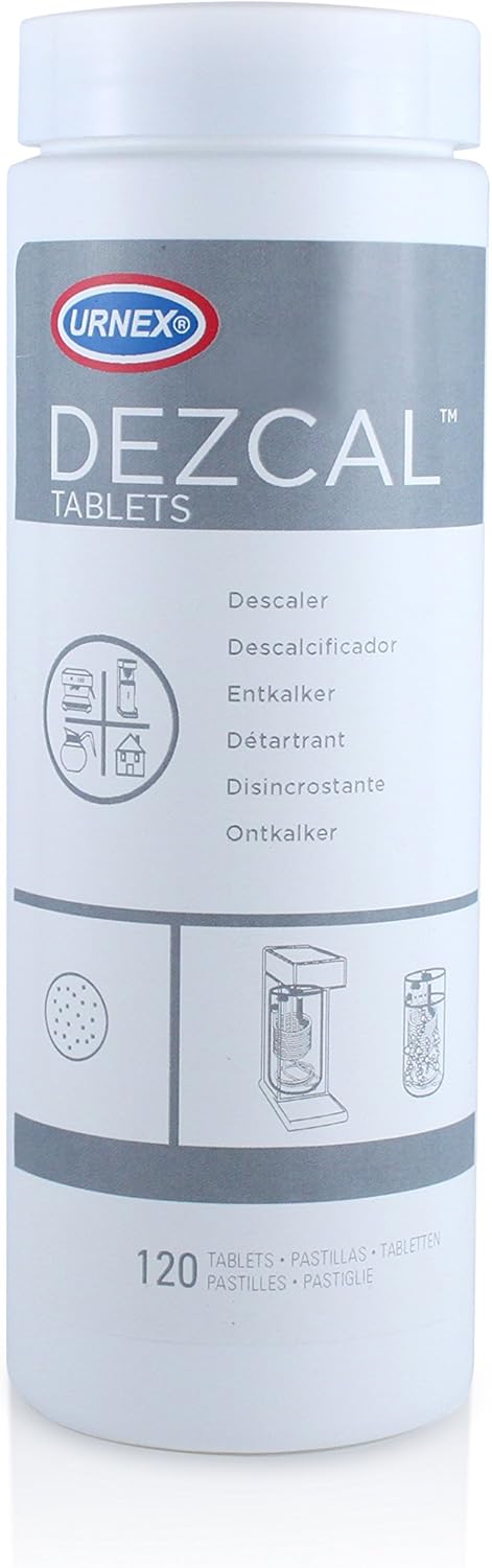 Dezcal Descaling Tablets - 120 Uses, Universal Compatibility with Keurig, Nespresso, Breville, De’Longhi, and More - Effective Descaler for Coffee Makers, Espresso Machines, Boilers, and More