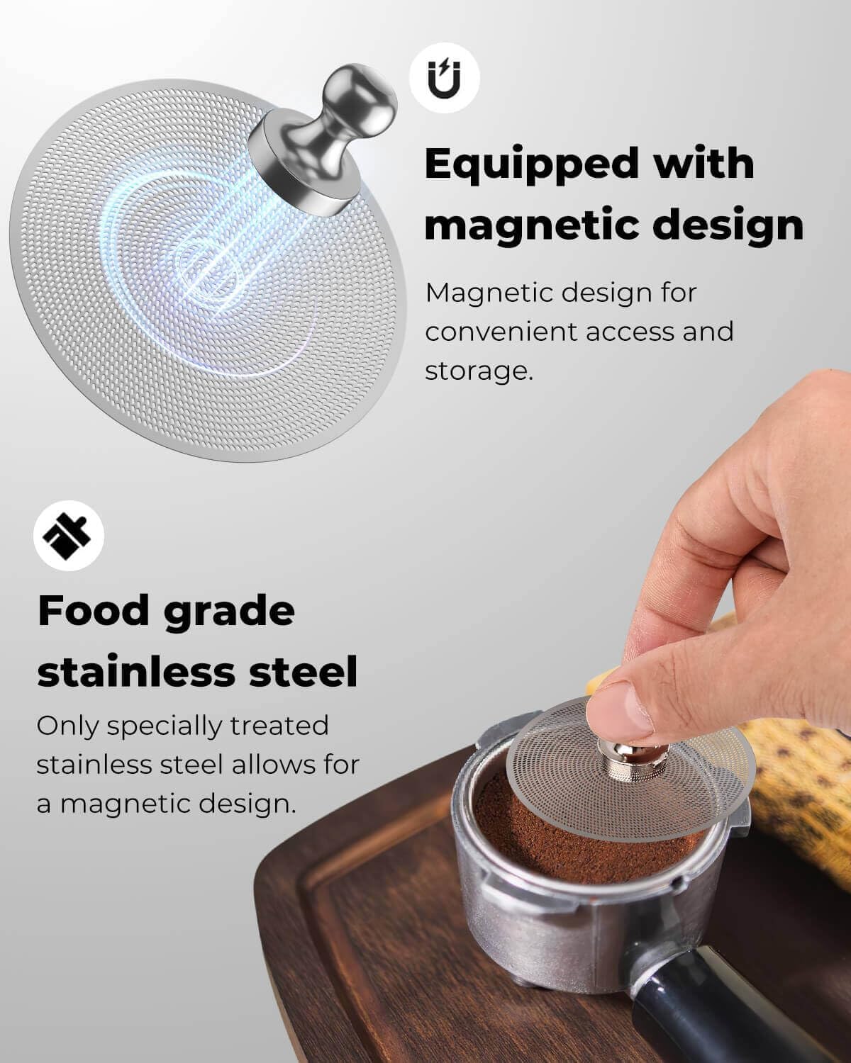 51mm Espresso Puck Screen - 0.2mm Ultra Thin Espresso Puck, Stainless Steel Reusable Coffee Filter, Compatible with Espresso Machine 51mm Portafilter Basket