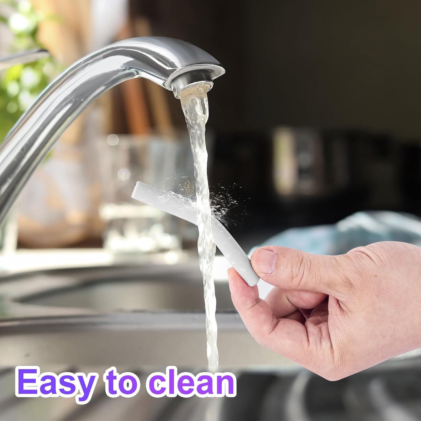 6Pcs Metal Straw Silicone Tips 5/16 IN Wide(8mm Outer Diameter) Food Grade Rubber Straw Covers Gray Flex Elbow Straw Replacement Tip for Stainless Steel Metal Straws