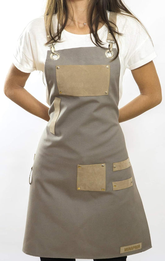 Men and Women Apron for Kitchen, Gardening, Artist, Chef, Work | Canvas, Waterproof, Adjustable Straps Unisex