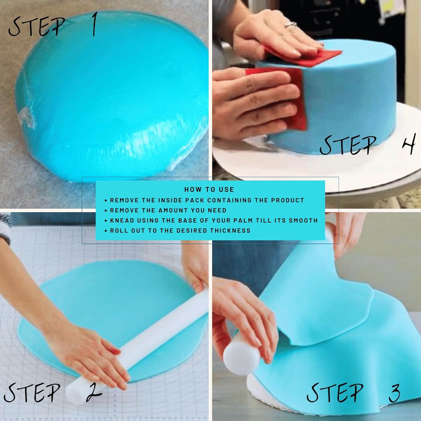 Confect Fondant for Christmas Cakes – Superhero Blue Fondant 8.8 oz | Chefs Choice for Cake Decorating, Sculpting & Holiday Baking | Vegan, Gluten-Free, Nut-Free, Palm Oil-Free – 8.8 Oz