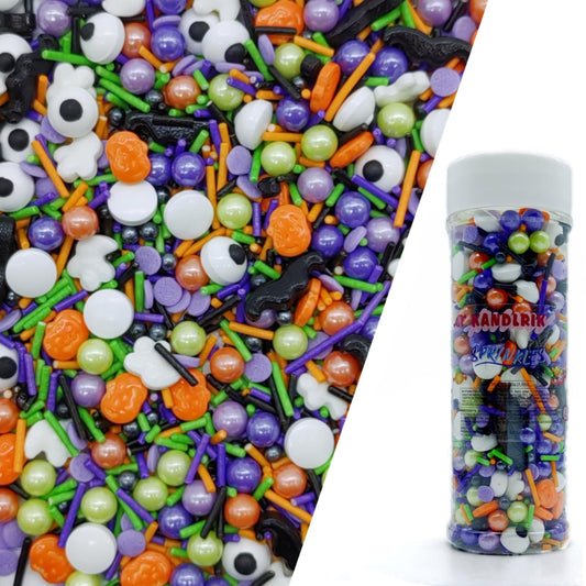 Halloween Sprinkles Ghost & Pumpkin & Eyes Cake Decorations Topper Edible Themed Sprinkles For Cookie Decorating, Chocolate Desserts, Cupcakes, Ice Cream 4.58OZ
